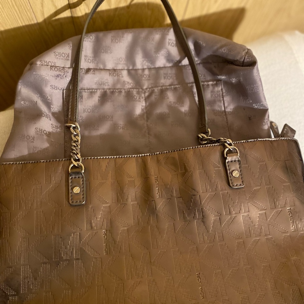 Michael Kors Metallic Bronze Totes - Picture 8 of 8